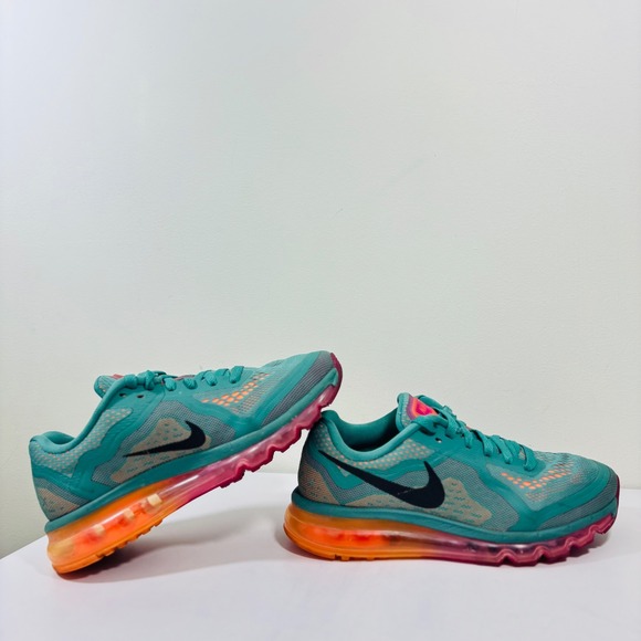 Nike Air Max Women's Green Orange Running Sneakers Shoes Size 8 621078-305 - Picture 6 of 9